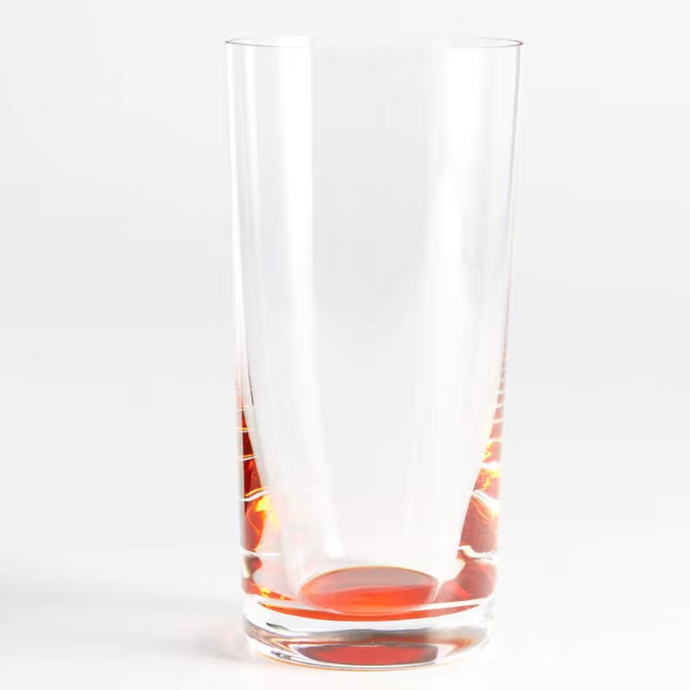 New! Crate&Barrel Prism Turmeric Cooler Highball Glass 18oz